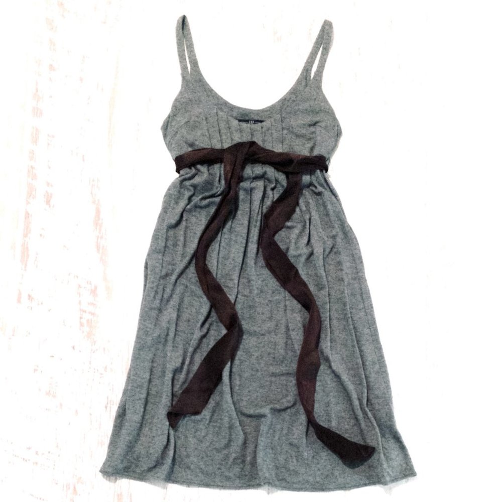 Pre-🖤 Vintage GAP Jersey Dress w/Silk Sash